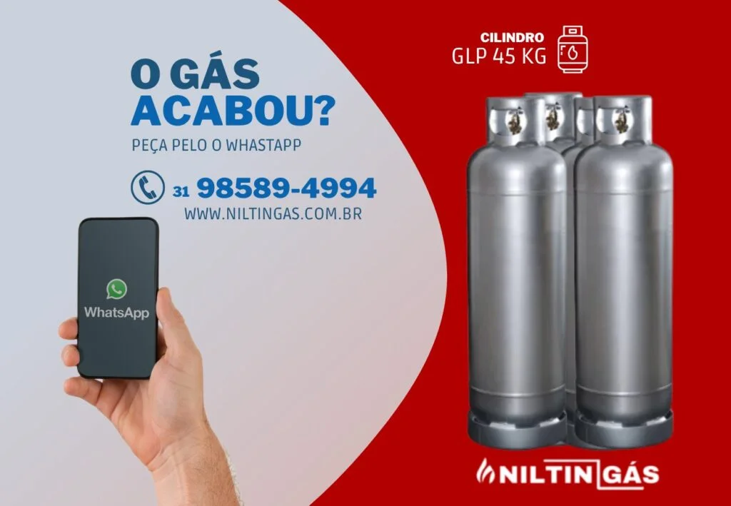 Cilindro GLP 45KG para condomínios e indústrias em Contagem
